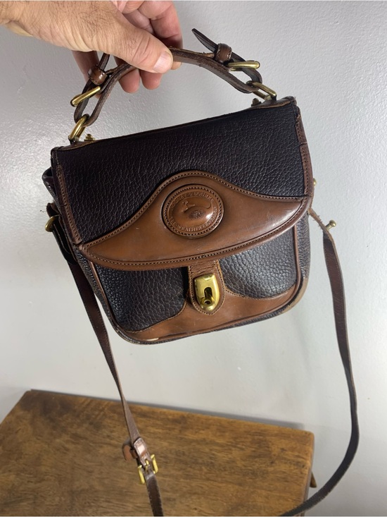 Dooney & Bourke Handbags - Vintage made in USA distressed leather DOONEY & BOURKE AWL USA brown crossbody
